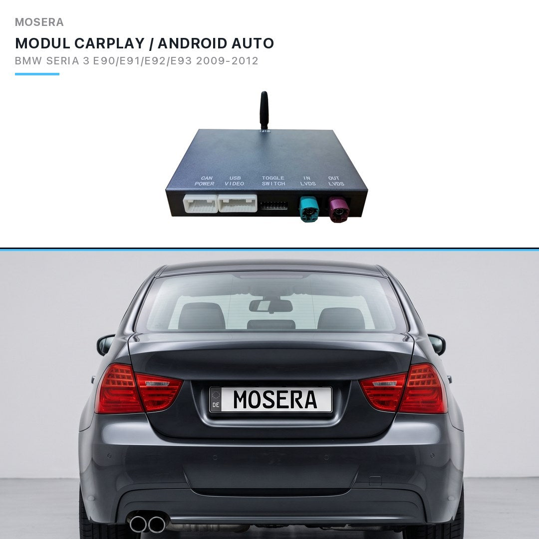 Modul CarPlay wireless & Android Auto BMW Seria 3 E90/E91/E92/E93 2009-2012 CIC | MOSERA