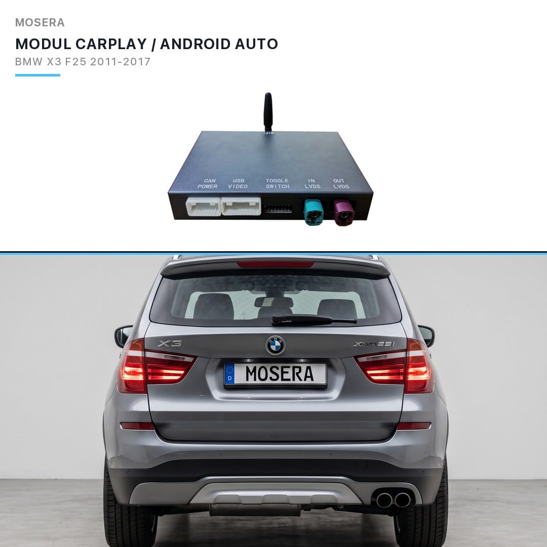 Modul CarPlay wireless & Android Auto BMW X3 F25 2014-2016 NBT | MOSERA