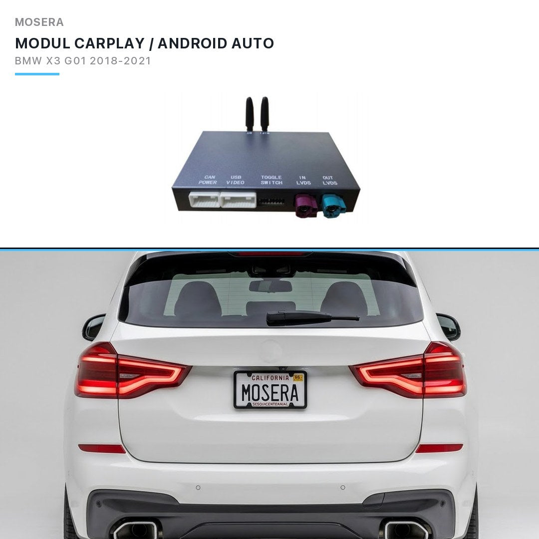 Modul CarPlay wireless & Android Auto BMW X3 G01 2018-2021 EVO | MOSERA