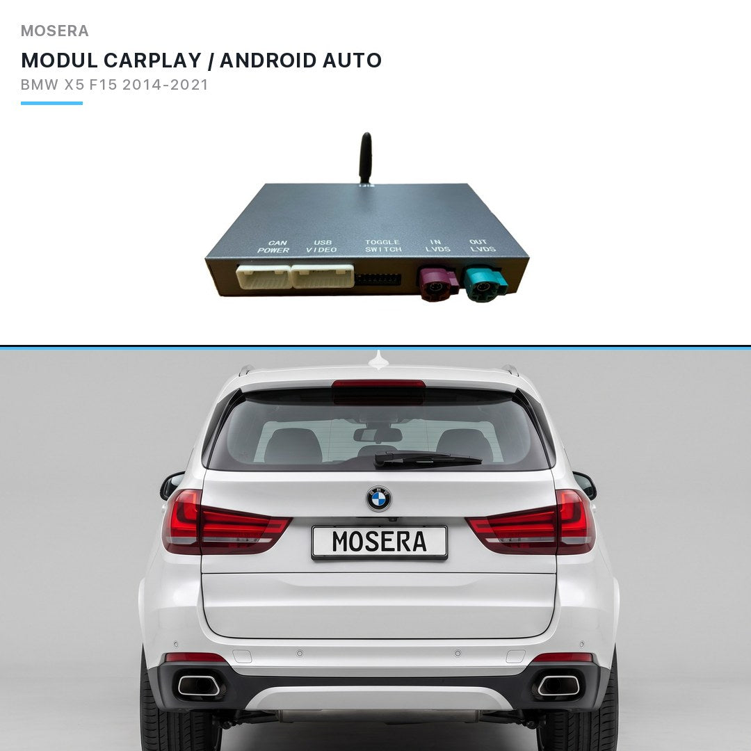 Modul CarPlay wireless & Android Auto BMW X5 F15 2014-2016 NBT | MOSERA