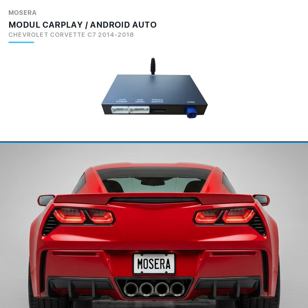 Modul CarPlay wireless & Android Auto Chevrolet Corvette C7 2014-2018 MyLink IO6 8" | MOSERA
