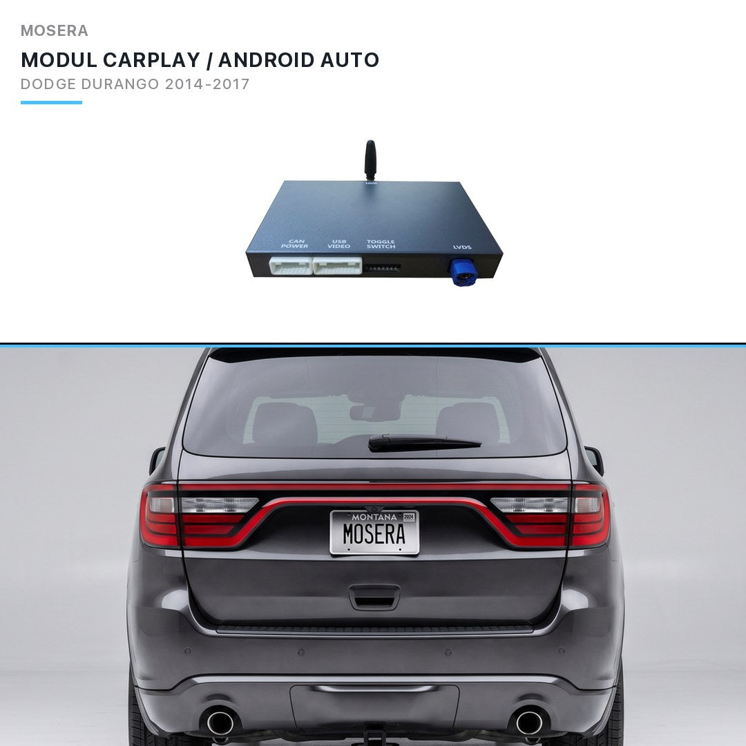 Modul CarPlay wireless & Android Auto Dodge Durango 2014-2017 Uconnect 8.4" | MOSERA