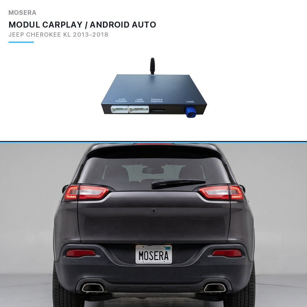 Modul CarPlay wireless & Android Auto Jeep Cherokee KL 2013-2018 Uconnect 8.4" | MOSERA