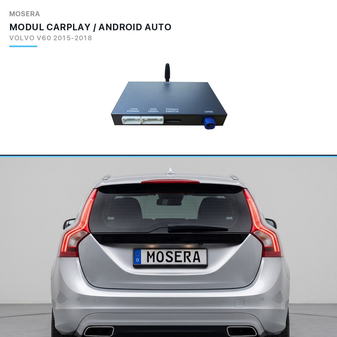 Modul CarPlay wireless & Android Auto Volvo V60 2015-2018 Sensus 7" | MOSERA