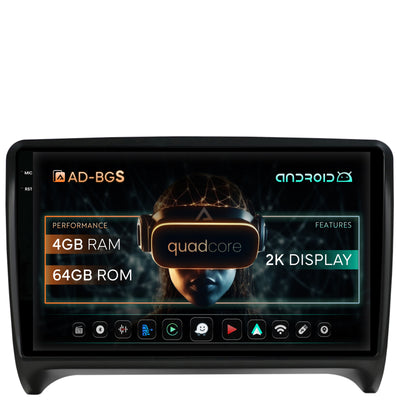 Navigatie 2K Audi TT, Android, S-Quadcore / 4GB RAM + 64GB ROM, 9.5 Inch - AD-BGS90042K+AD-BGRKIT426