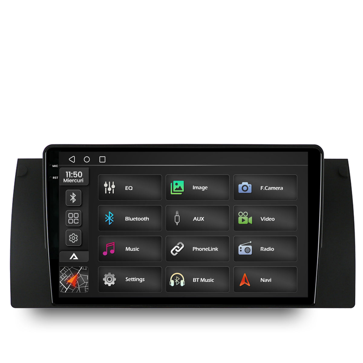 Navigatie 2K BMW E39/E53/E38, Android, S-Quadcore / 4GB RAM + 64GB ROM, 9.5 Inch - AD-BGS90042K+AD-BGRKIT396