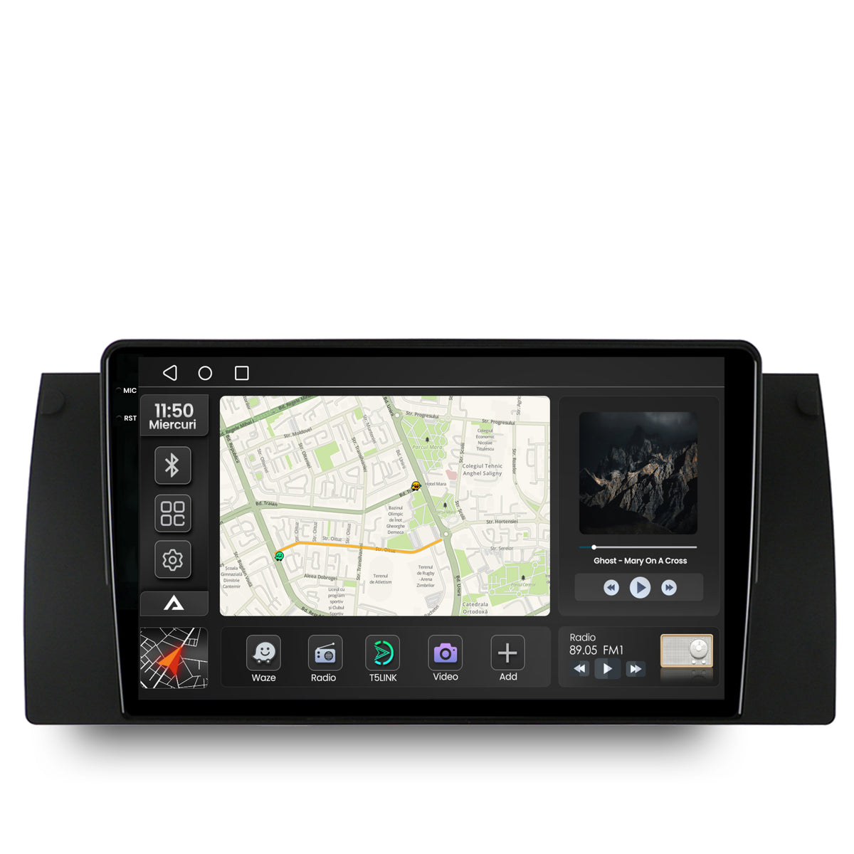 Navigatie 2K BMW E39/E53/E38, Android, S-Quadcore / 4GB RAM + 64GB ROM, 9.5 Inch - AD-BGS90042K+AD-BGRKIT396