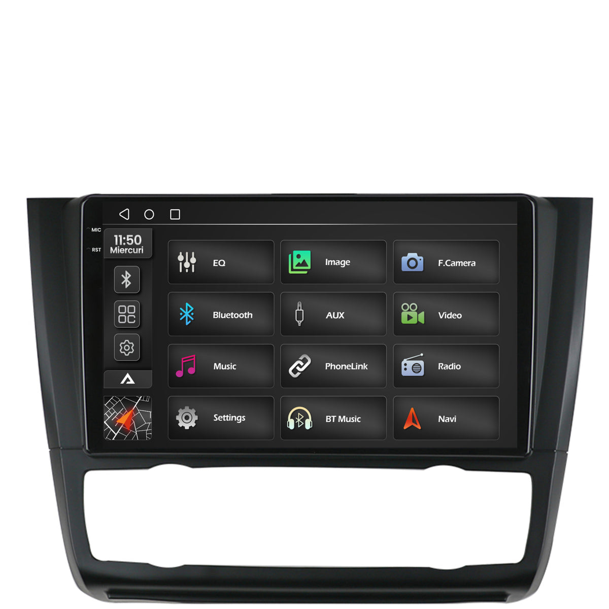Navigatie 2K BMW Seria 1 E87 (2007-2011), Clima Automata, Android, S-Quadcore / 4GB RAM + 64GB ROM, 9.5 Inch - AD-BGS90042K+AD-BGRKIT399