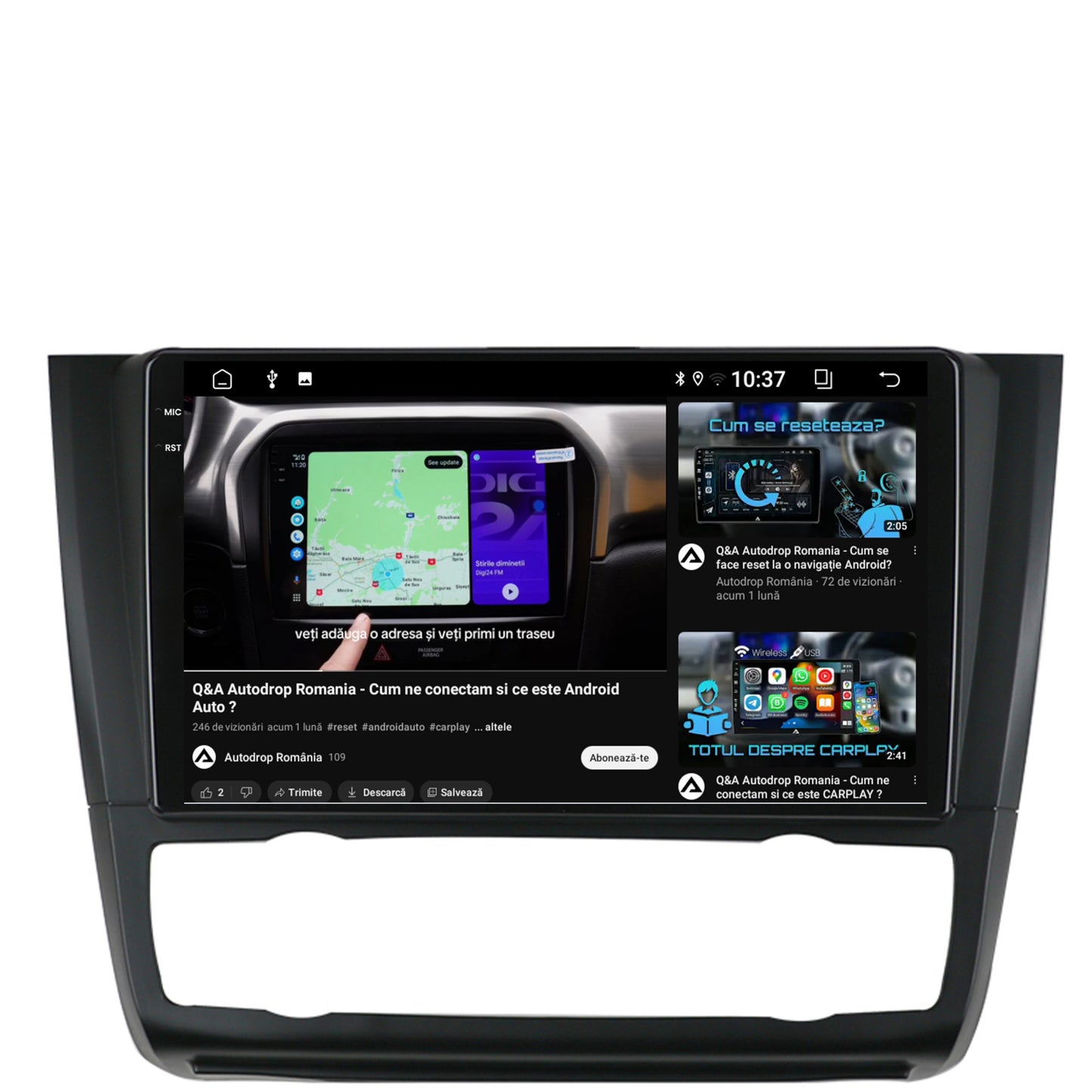 Navigatie 2K BMW Seria 1 E87 (2007-2011), Clima Automata, Android, S-Quadcore / 4GB RAM + 64GB ROM, 9.5 Inch - AD-BGS90042K+AD-BGRKIT399