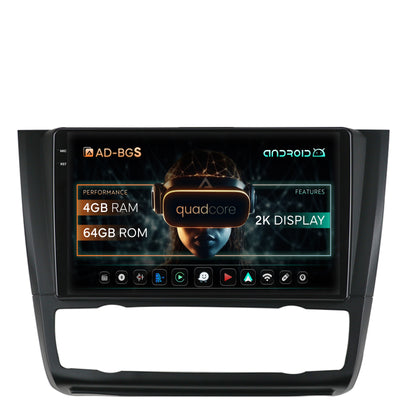 Navigatie 2K BMW Seria 1 E87 (2007-2011), Clima Automata, Android, S-Quadcore / 4GB RAM + 64GB ROM, 9.5 Inch - AD-BGS90042K+AD-BGRKIT399