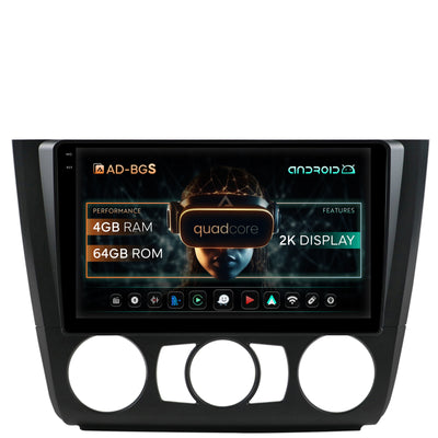 Navigatie 2K BMW Seria 1 E87 (2007-2011), Clima Manuala, Android, S-Quadcore / 4GB RAM + 64GB ROM, 9.5 Inch - AD-BGS90042K+AD-BGRKIT398