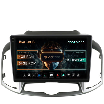 Navigatie 2K Chevrolet Captiva (2011-2018), Android, S-Quadcore / 4GB RAM + 64GB ROM, 10.36 Inch - AD-BGS100042K+AD-BGRKIT247