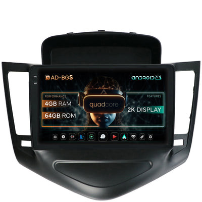 Navigatie 2K Chevrolet Cruze (2008-2014), Android, S-Quadcore / 4GB RAM + 64GB ROM, 9.5 Inch - AD-BGS90042K+AD-BGRKIT237