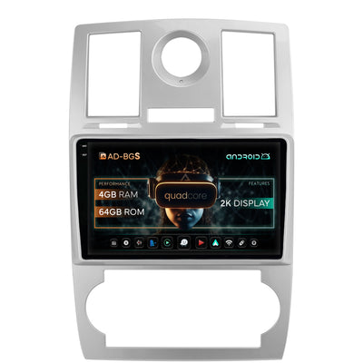 Navigatie 2K Chrysler 300C (2004-2011), Android, S-Quadcore / 4GB RAM + 64GB ROM, 9.5 Inch - AD-BGS90042K+AD-BGRKIT421