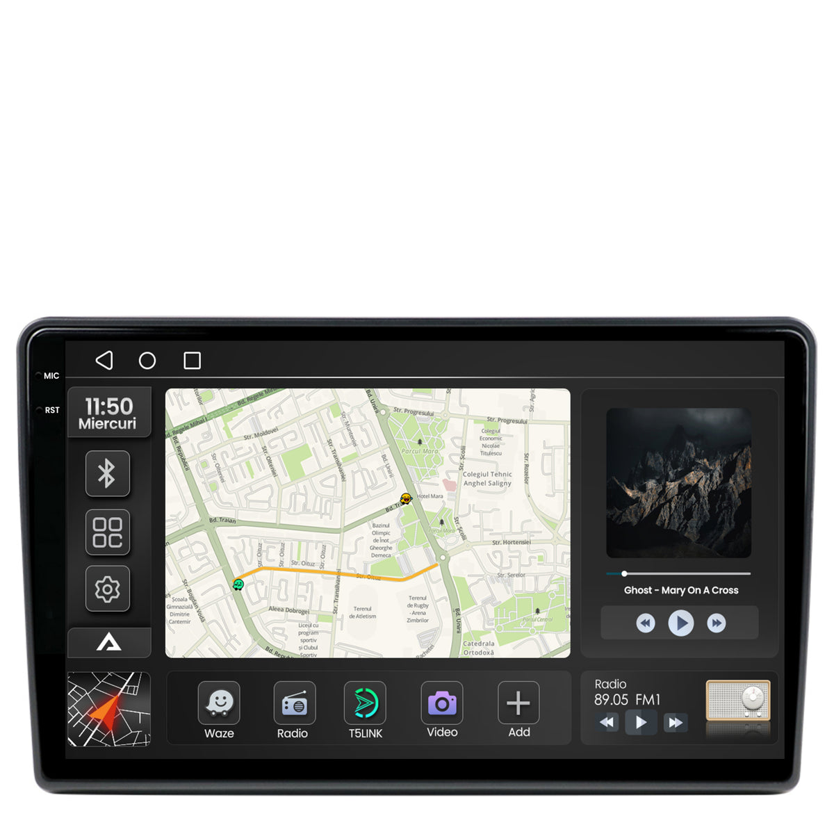 Navigatie 2K Fiat Ducato, Citroen Jumper, Peugeot Boxer, Android, S-Quadcore / 4GB RAM + 64GB ROM, 9.5 Inch - AD-BGS90042K+AD-BGRKIT355