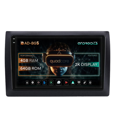 Navigatie 2K Fiat Stilo Android, S-Quadcore / 4GB RAM + 64GB ROM, 9.5 Inch - AD-BGS90042K+AD-BGRKIT356V2