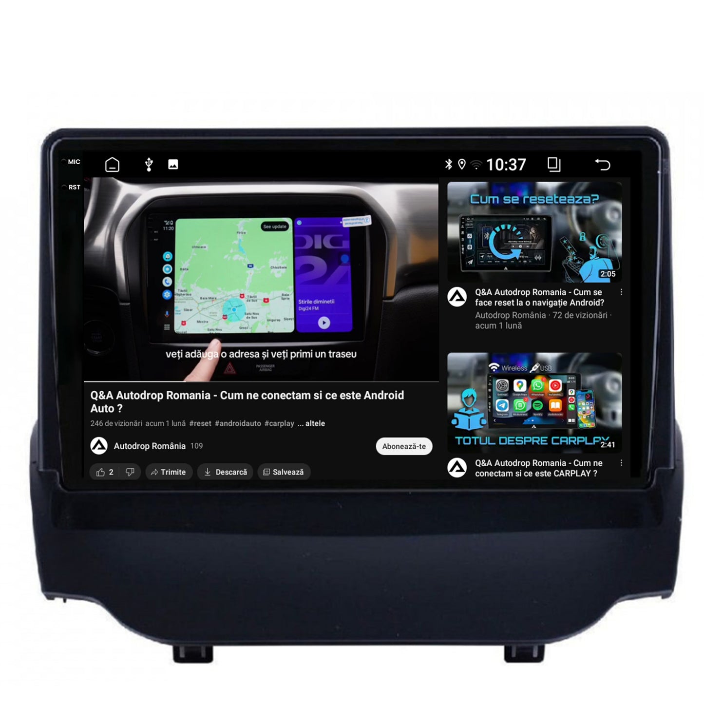 Navigatie 2K Ford EcoSport (2013-2016) Android, S-Quadcore / 4GB RAM + 64GB ROM, 9.5 Inch - AD-BGS90042K+BGRKIT118