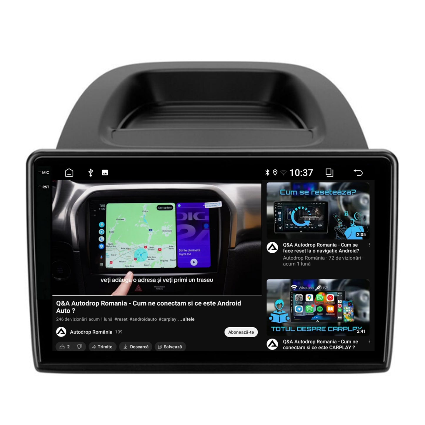 Navigatie 2K Ford EcoSport (2017- Prezent) Android, S-Quadcore / 4GB RAM + 64GB ROM, 10.36 Inch - AD-BGS100042K+BGRKIT119