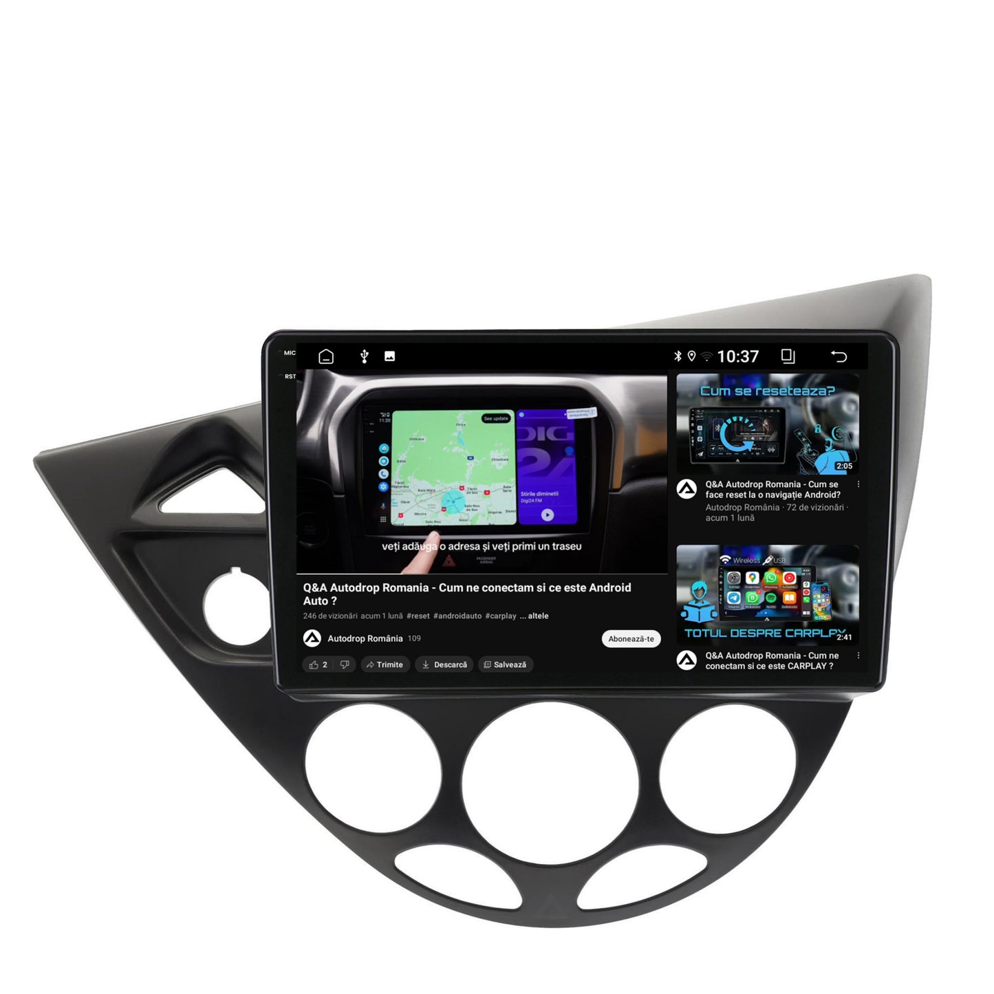 Navigatie 2K Ford Focus 1 (1998-2004), Android, S-Quadcore / 4GB RAM + 64GB ROM, 9.5 Inch - AD-BGS90042K+AD-BGRKIT112V2
