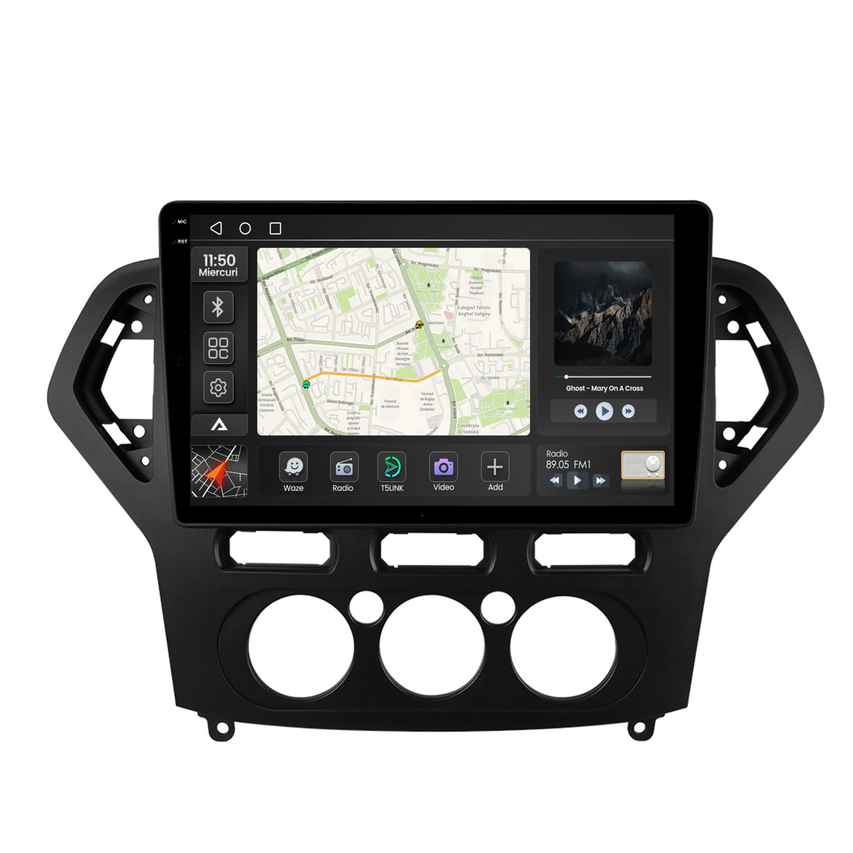 Navigatie 2K Ford Mondeo (2007-2010) Clima Manuala, Android, S-Quadcore / 4GB RAM + 64GB ROM, 10.36 Inch - AD-BGS100042K+AD-BGRKIT126