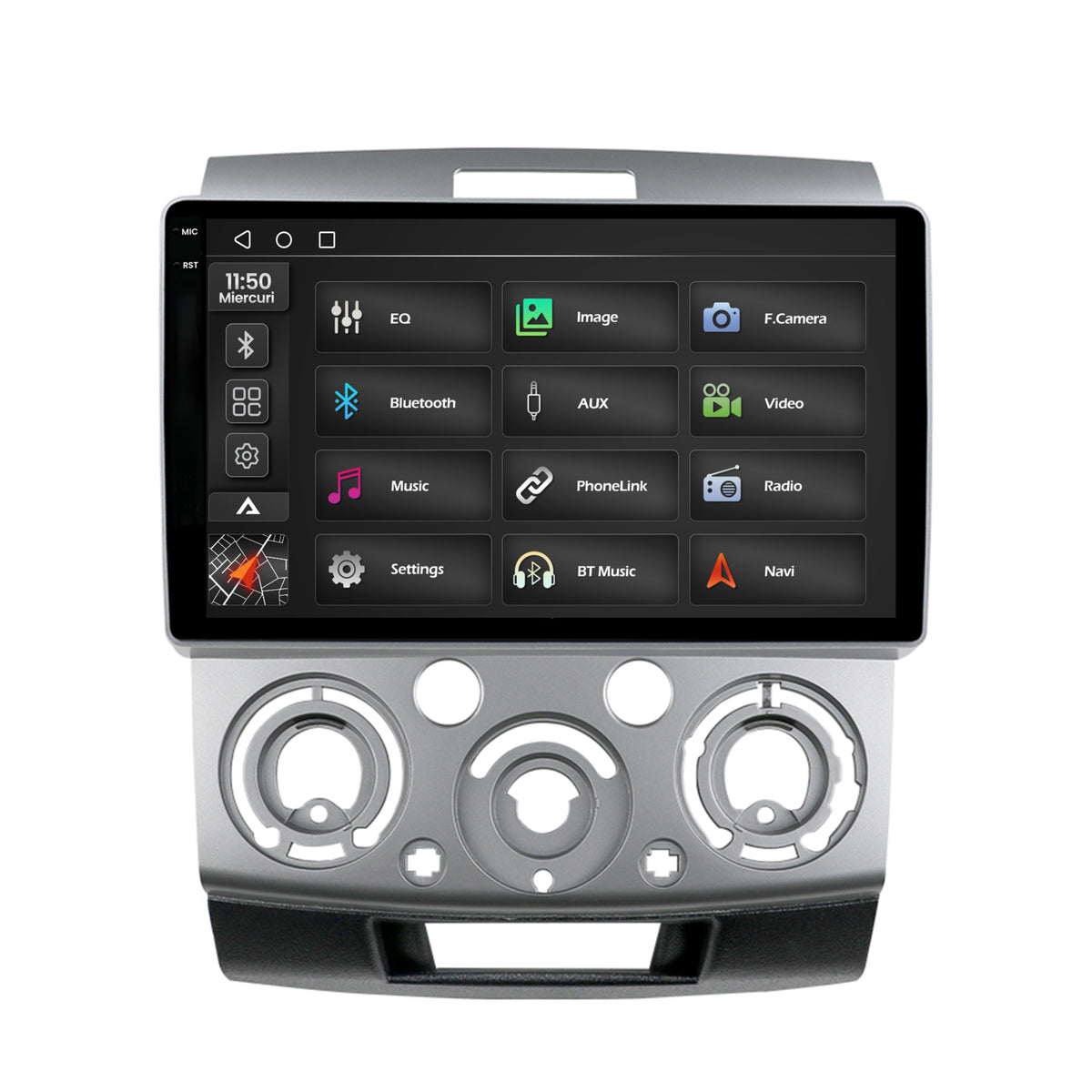 Navigatie 2K Ford Ranger / Mazda BT50 (2007-2012), Android, S-Quadcore / 4GB RAM + 64GB ROM, 9.5 Inch - AD-BGS90042K+AD-BGRKIT136