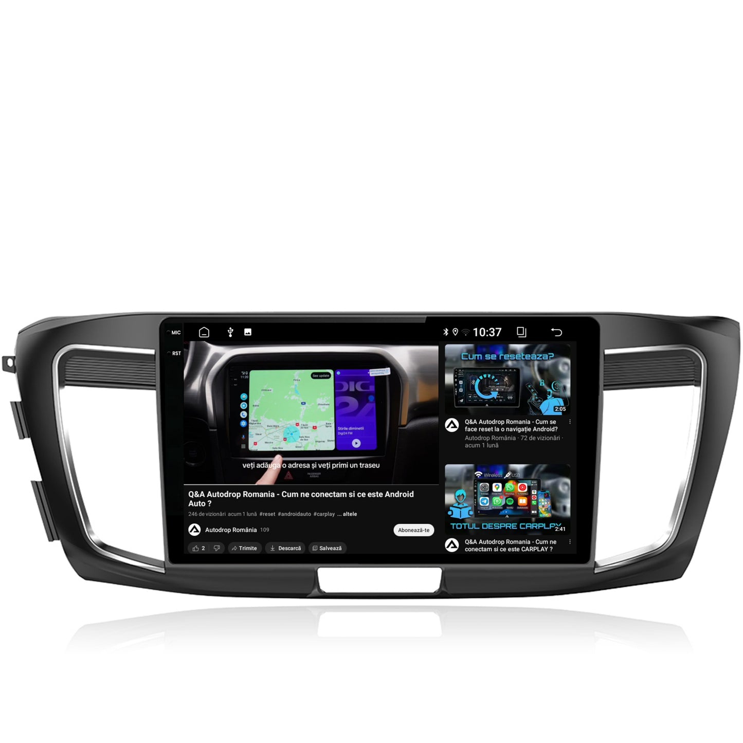 Navigatie 2K Honda Accord 9 (2013-2017), Android, S-Quadcore / 4GB RAM + 64GB ROM, 10.36 Inch - AD-BGS100042K+AD-BGRKIT002