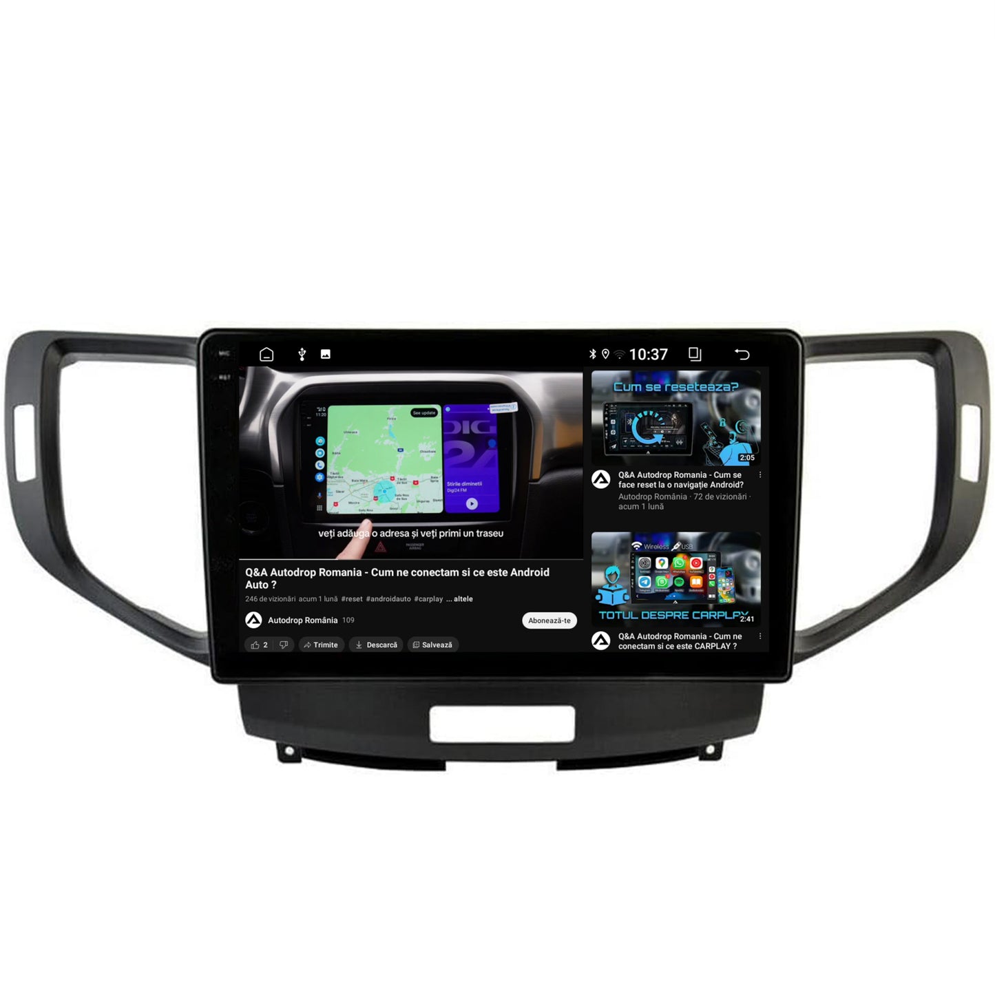 Navigatie 2K Honda Accord VIII (2008-2012), Android, S-Quadcore / 4GB RAM + 64GB ROM, 10.36 Inch - AD-BGS100042K+AD-BGRKIT005V2