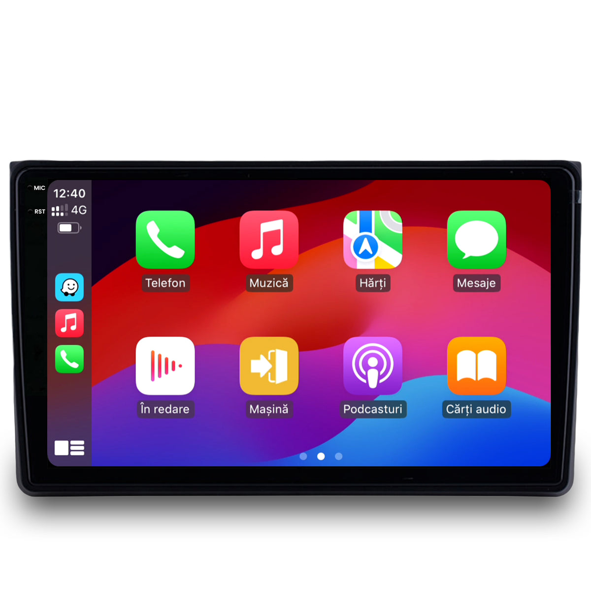 Navigatie 2K HUB64 Audi A4(B6/B7) / SEAT EXEO, 8GB RAM, Android, Octacore, Slot Sim 4G, DSP, GPS, Wi-FI, Carplay, Android Auto, USB, Bluetooth, Waze, Touchscreen, 9.5 Inch
