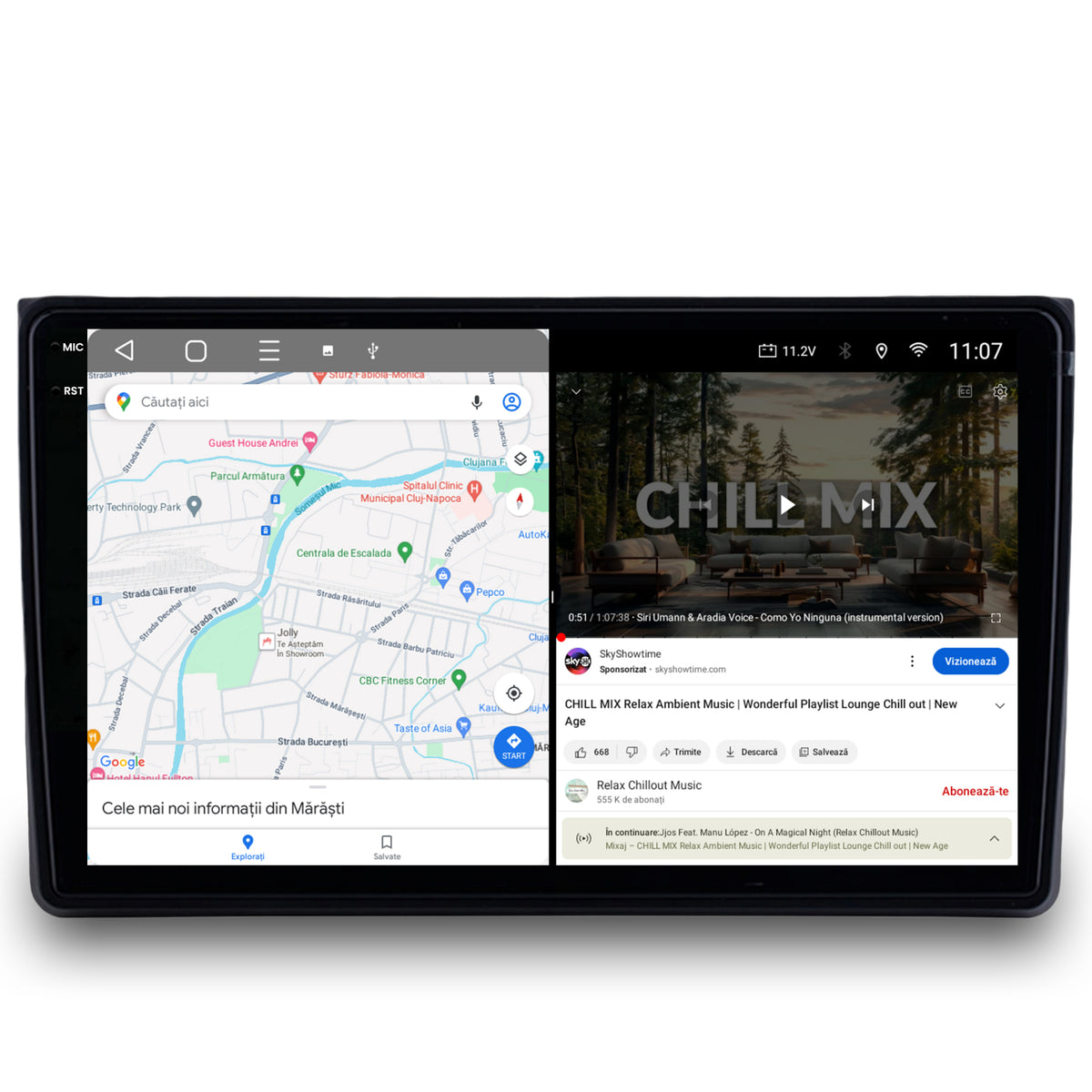 Navigatie 2K HUB64 Audi A4(B6/B7) / SEAT EXEO, 8GB RAM, Android, Octacore, Slot Sim 4G, DSP, GPS, Wi-FI, Carplay, Android Auto, USB, Bluetooth, Waze, Touchscreen, 9.5 Inch