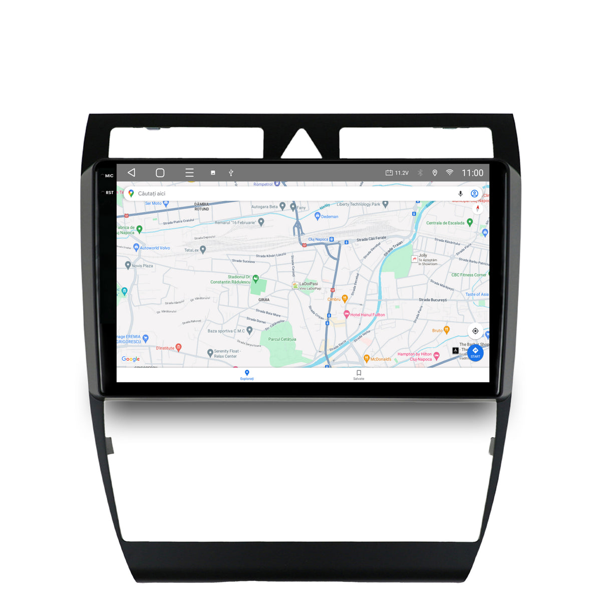 Navigatie 2K HUB64 Audi A6 (1999-2004), 8GB RAM, Android, Octacore, Slot Sim 4G, DSP, GPS, Wi-FI, Carplay, Android Auto, USB, Bluetooth, Waze, Touchscreen, 9.5 Inch
