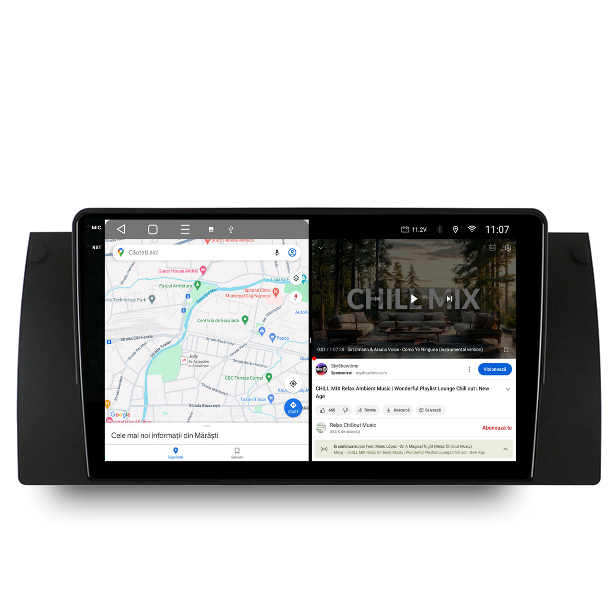 Navigatie 2K HUB64 BMW E39/E53/E38, 4GB RAM, Android, Octacore, Slot Sim 4G, DSP, GPS, Wi-FI, Carplay, Android Auto, USB, Bluetooth, Waze, Touchscreen, 9.5 Inch