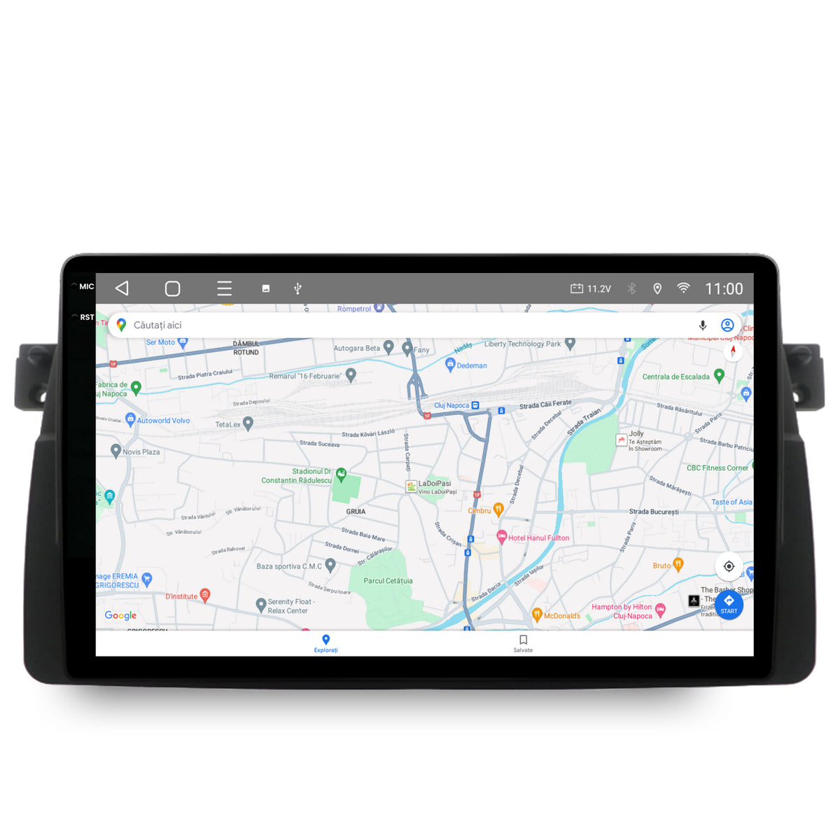 Navigatie 2K HUB64 BMW E46, 4GB RAM, Android, Octacore, Slot Sim 4G, DSP, GPS, Wi-FI, Carplay, Android Auto, USB, Bluetooth, Waze, Touchscreen, 9.5 Inch