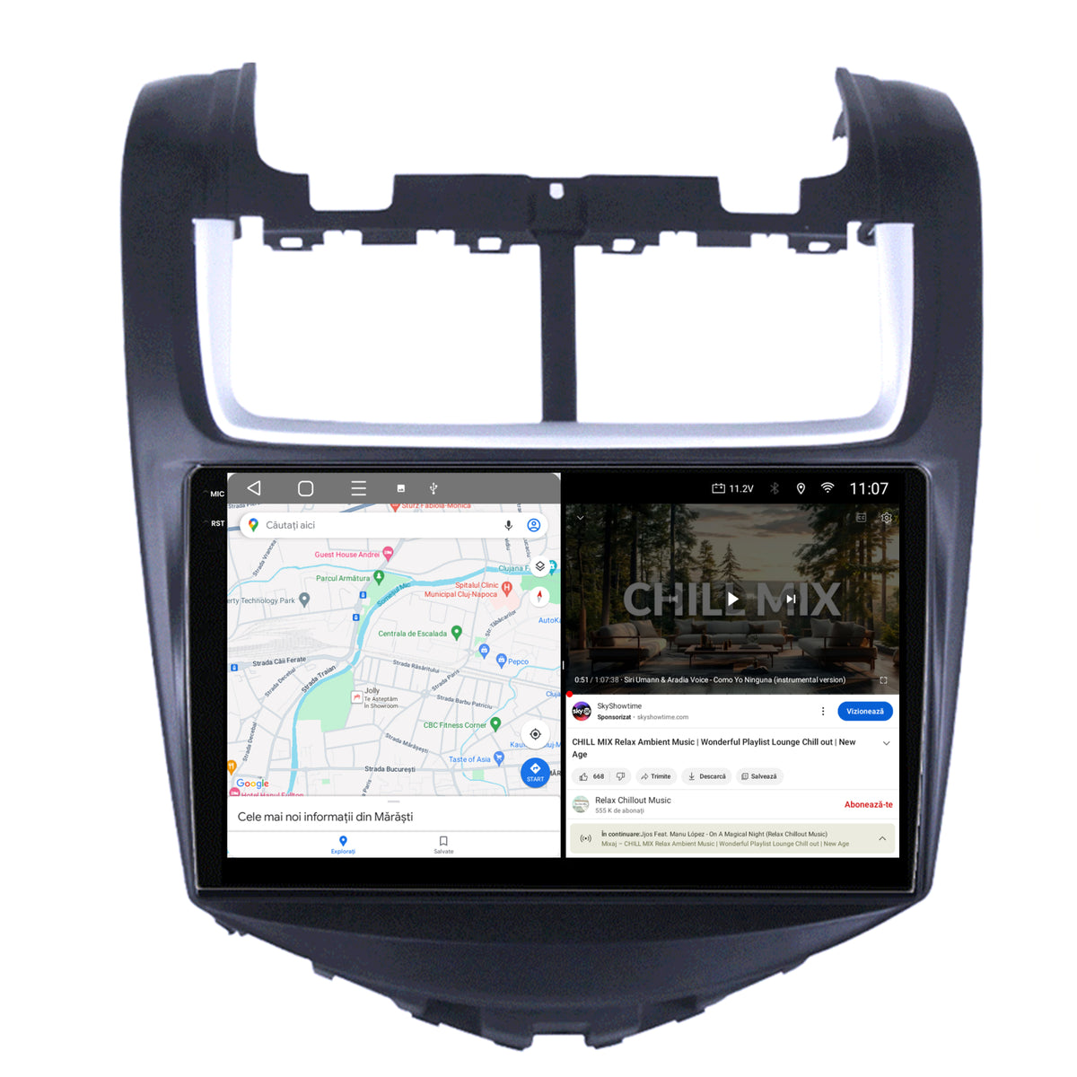 Navigatie 2K HUB64 Chevrolet Aveo (2014-2017), 8GB RAM, Android, Octacore, Slot Sim 4G, DSP, GPS, Wi-FI, Carplay, Android Auto, USB, Bluetooth, Waze, Touchscreen, 9.5 Inch