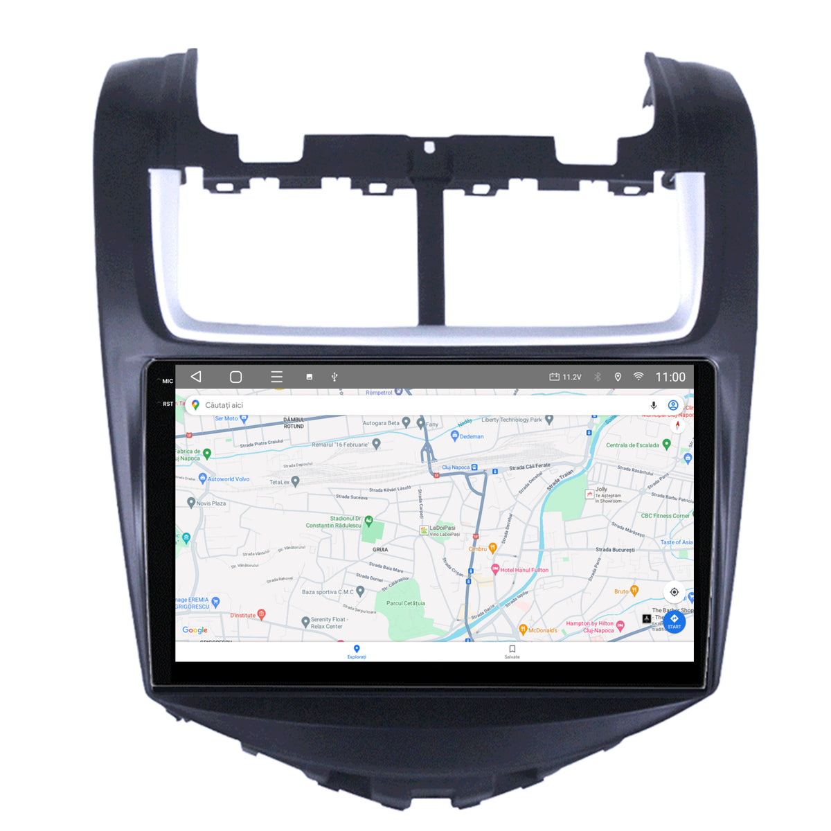 Navigatie 2K HUB64 Chevrolet Aveo (2014-2017), 8GB RAM, Android, Octacore, Slot Sim 4G, DSP, GPS, Wi-FI, Carplay, Android Auto, USB, Bluetooth, Waze, Touchscreen, 9.5 Inch