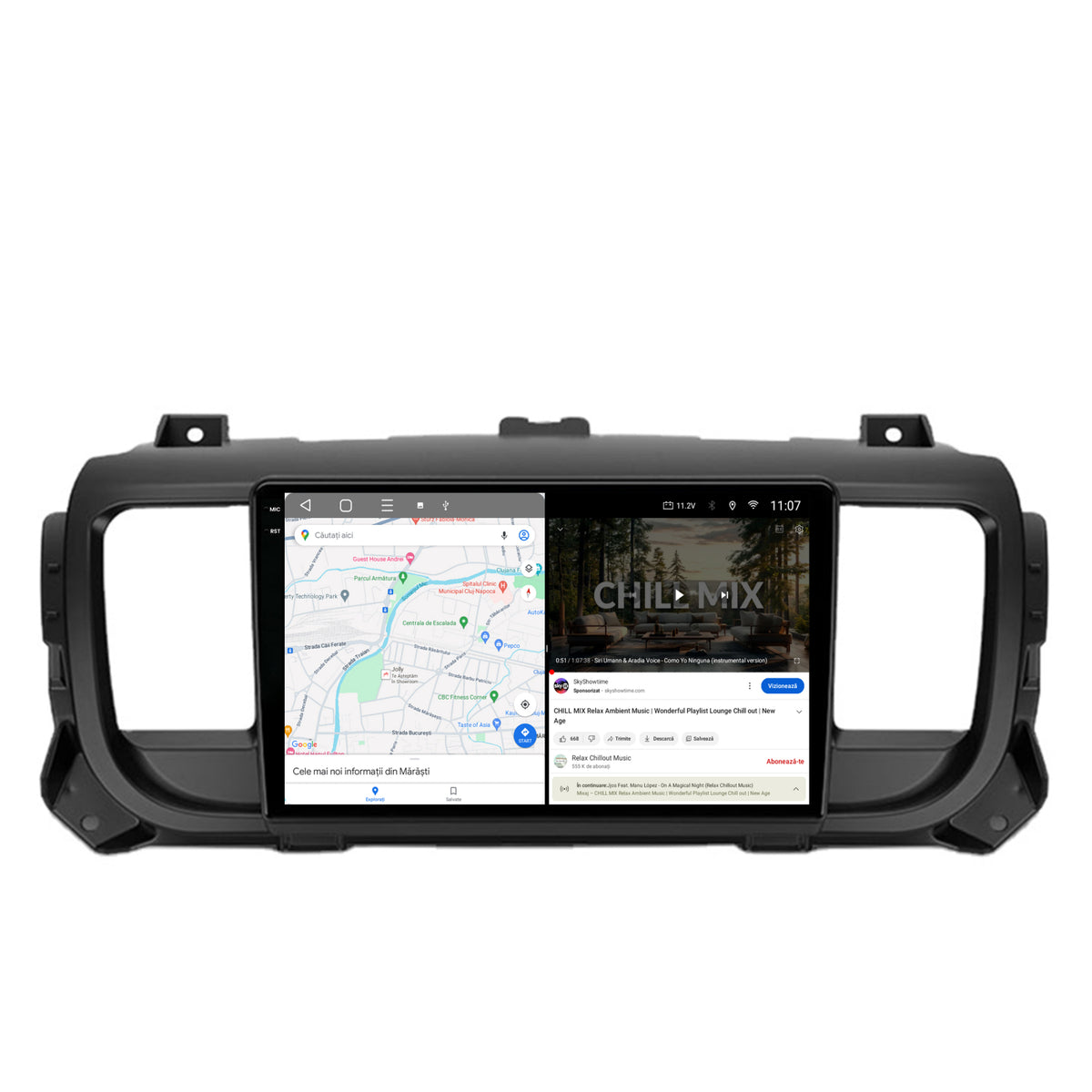 Navigatie 2K HUB64 Citroen Jumpy / Peugeot Expert (2017-2021), 4GB RAM, Android, Octacore, Slot Sim 4G, DSP, GPS, Wi-FI, Carplay, Android Auto, USB, Bluetooth, Waze, Touchscreen, 9.5 Inch