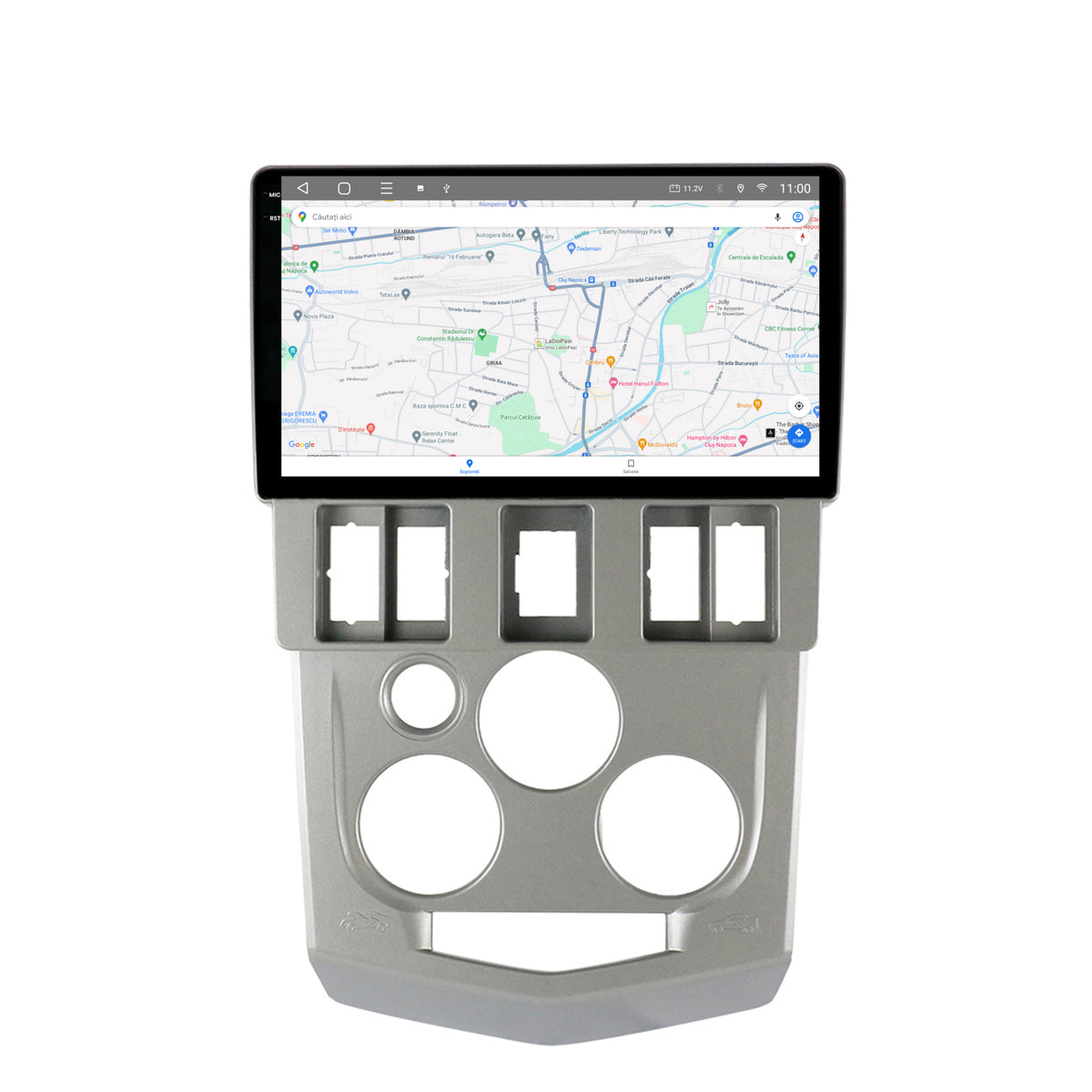 Navigatie 2K HUB64 Dacia Logan PH1 (2004-2009), 4GB RAM, Android, Octacore, Slot Sim 4G, DSP, GPS, Wi-FI, Carplay, Android Auto, USB, Bluetooth, Waze, Touchscreen, 9.5 Inch