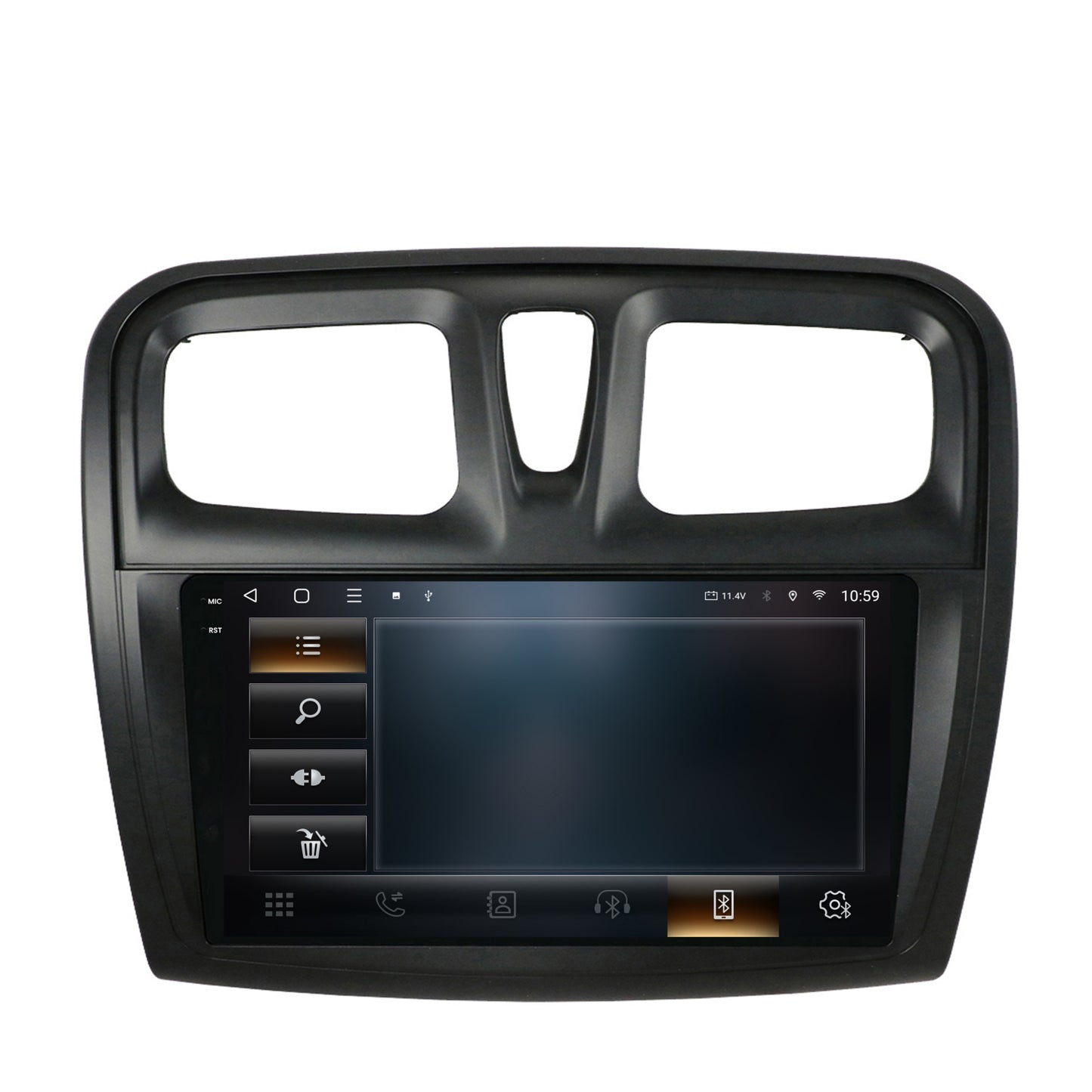 Navigatie 2K HUB64 Dacia Logan / Sandero, 4GB RAM, Android, Octacore, Slot Sim 4G, DSP, GPS, Wi-FI, Carplay, Android Auto, USB, Bluetooth, Waze, Touchscreen, 9.5 Inch