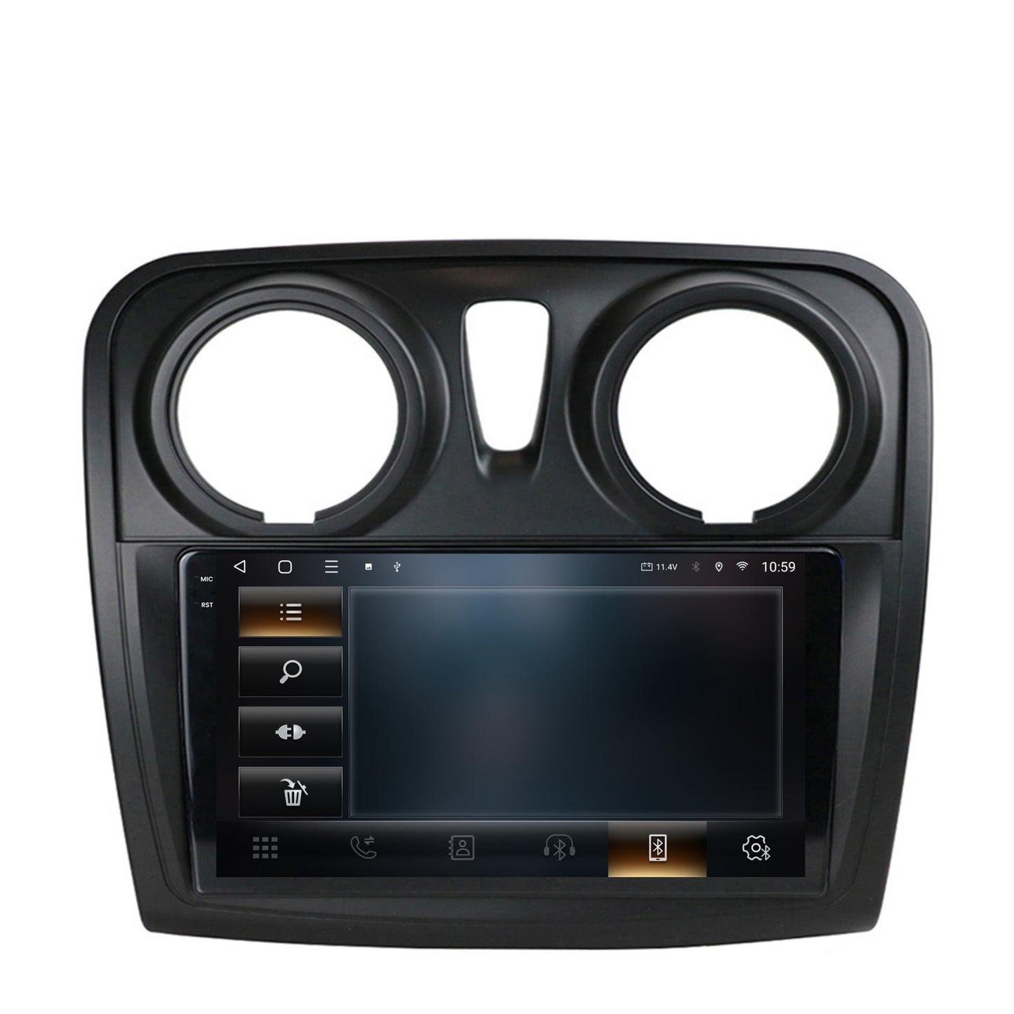 Navigatie 2K HUB64 Dacia Logan / Sandero, 4GB RAM, Android, Octacore, Slot Sim 4G, DSP, GPS, Wi-FI, Carplay, Android Auto, USB, Bluetooth, Waze, Touchscreen, 9.5 Inch