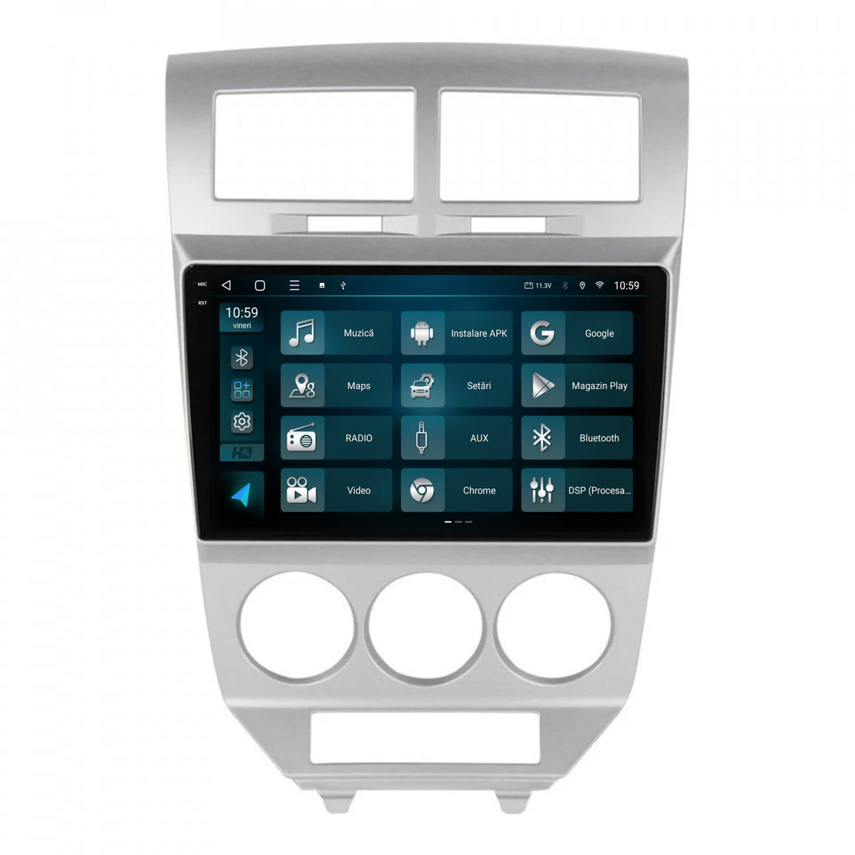 Navigatie 2K HUB64 Dodge Caliber (2006-2010), 4GB RAM, Android, Octacore, Slot Sim 4G, DSP, GPS, Wi-FI, Carplay, Android Auto, USB, Bluetooth, Waze, Touchscreen, 10.36 Inch