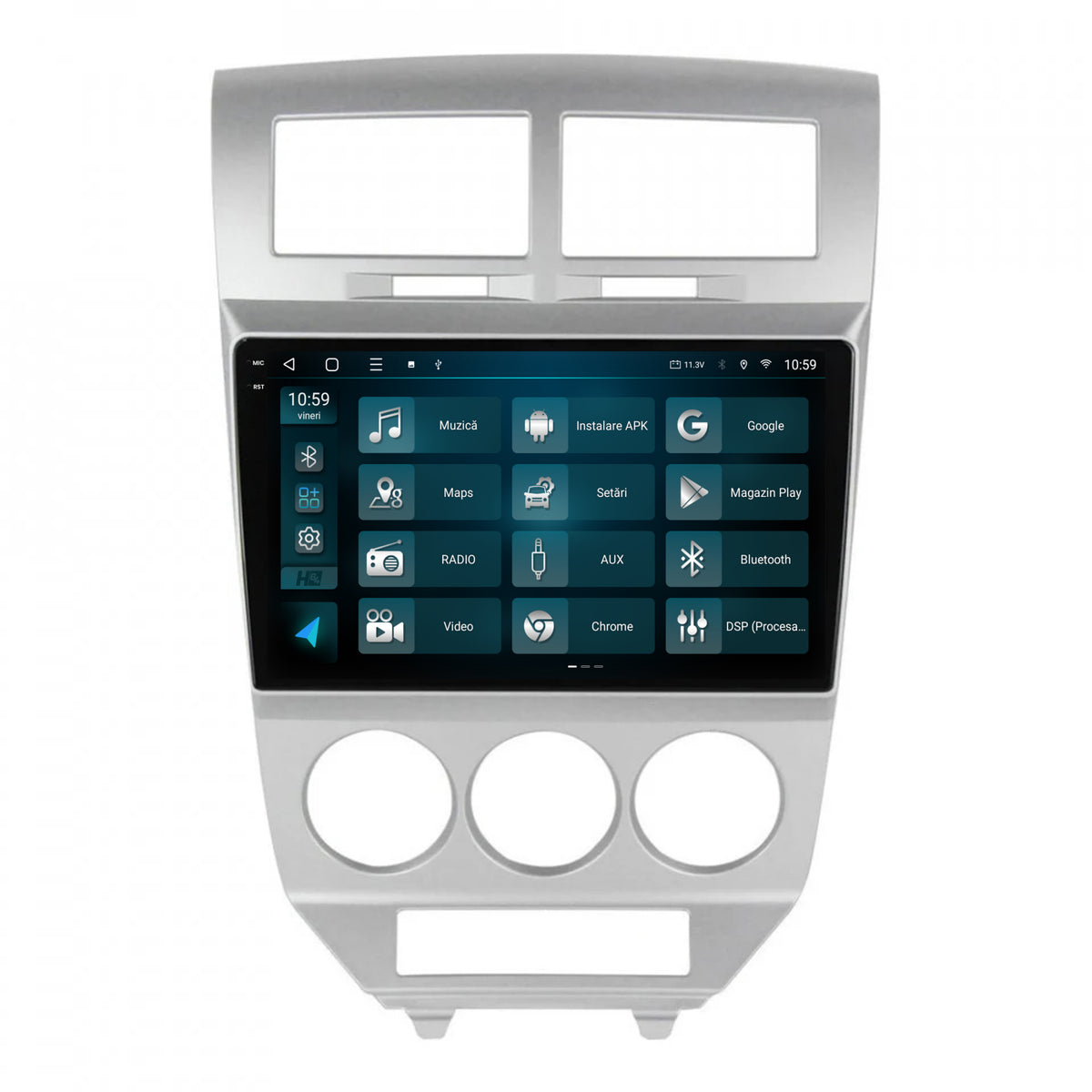 Navigatie 2K HUB64 Dodge Caliber (2006-2010), 8GB RAM, Android, Octacore, Slot Sim 4G, DSP, GPS, Wi-FI, Carplay, Android Auto, USB, Bluetooth, Waze, Touchscreen, 10.36 Inch