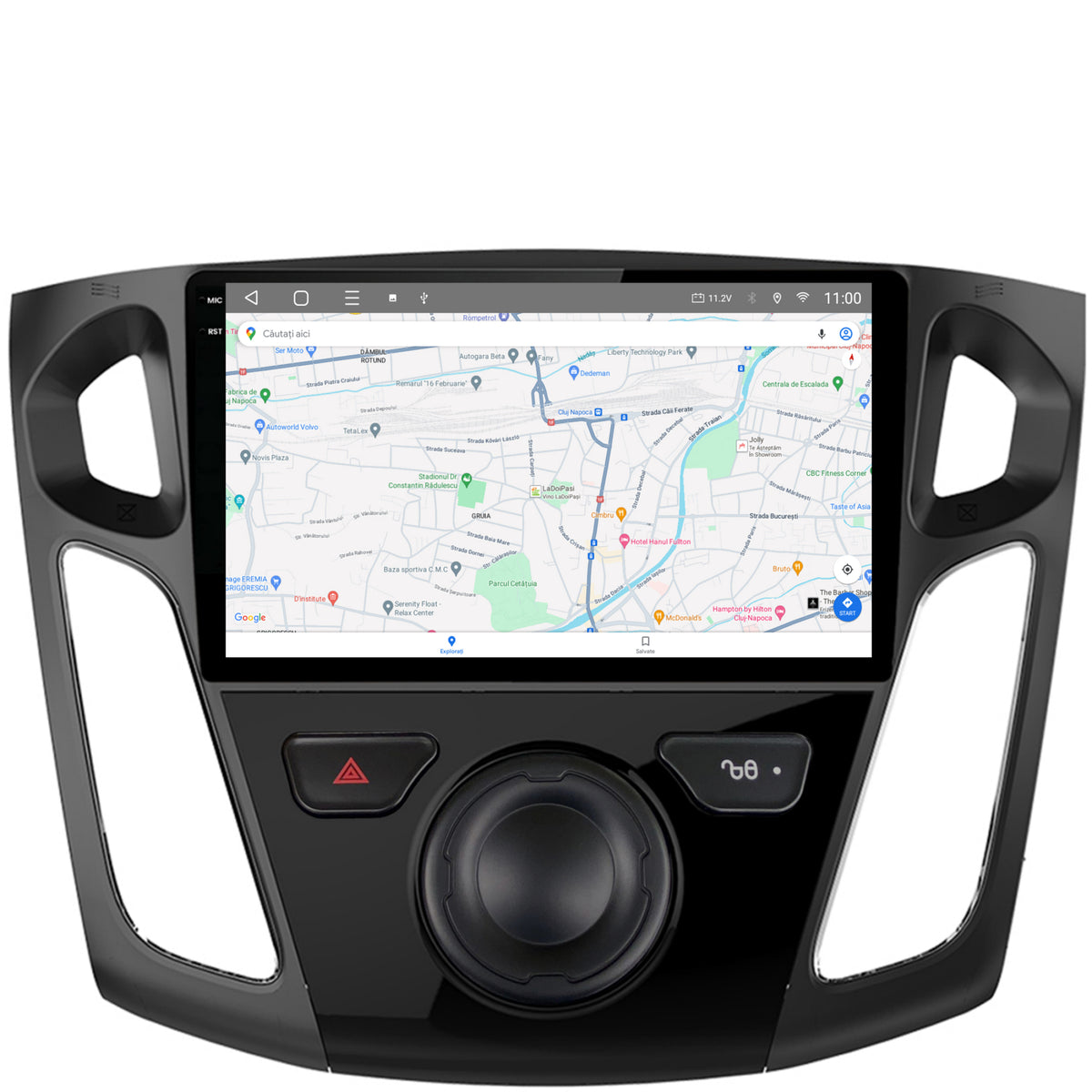 Navigatie 2K HUB64 Ford Focus 3 (2011-2019), 4GB RAM, Android, Octacore, Slot Sim 4G, DSP, GPS, Wi-FI, Carplay, Android Auto, USB, Bluetooth, Waze, Touchscreen, 9.5 Inch