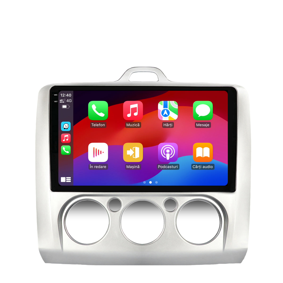 Navigatie 2K HUB64 Ford Focus MK2 (2004-2011), Clima manuala, 8GB RAM, Android, Octacore, Slot Sim 4G, DSP, GPS, Wi-FI, Carplay, Android Auto, USB, Bluetooth, Waze, Touchscreen, 9.5 Inch