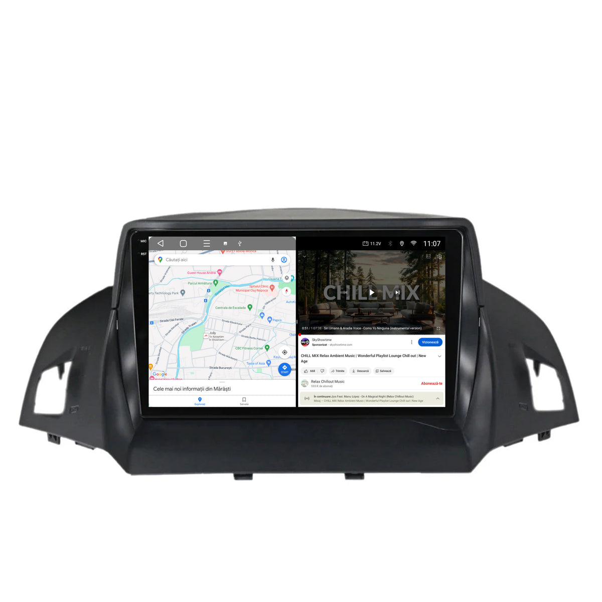 Navigatie 2K HUB64 Ford Kuga / C-Max (2013-2018), 4GB RAM, Android, Octacore, Slot Sim 4G, DSP, GPS, Wi-FI, Carplay, Android Auto, USB, Bluetooth, Waze, Touchscreen, 9.5 Inch