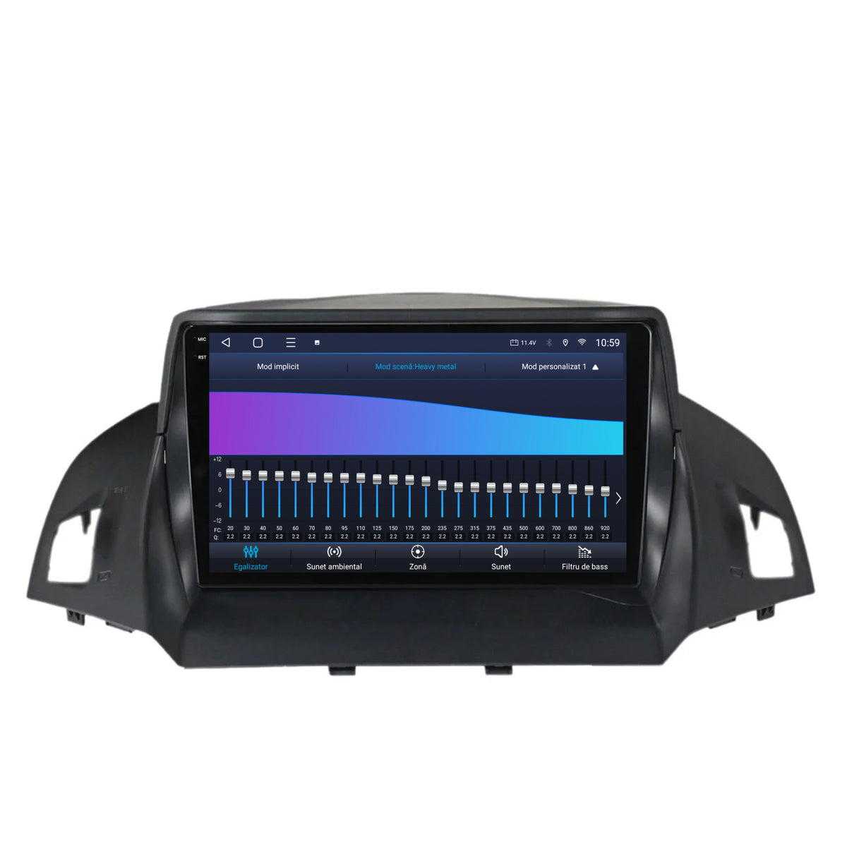 Navigatie 2K HUB64 Ford Kuga / C-Max (2013-2018), 4GB RAM, Android, Octacore, Slot Sim 4G, DSP, GPS, Wi-FI, Carplay, Android Auto, USB, Bluetooth, Waze, Touchscreen, 9.5 Inch