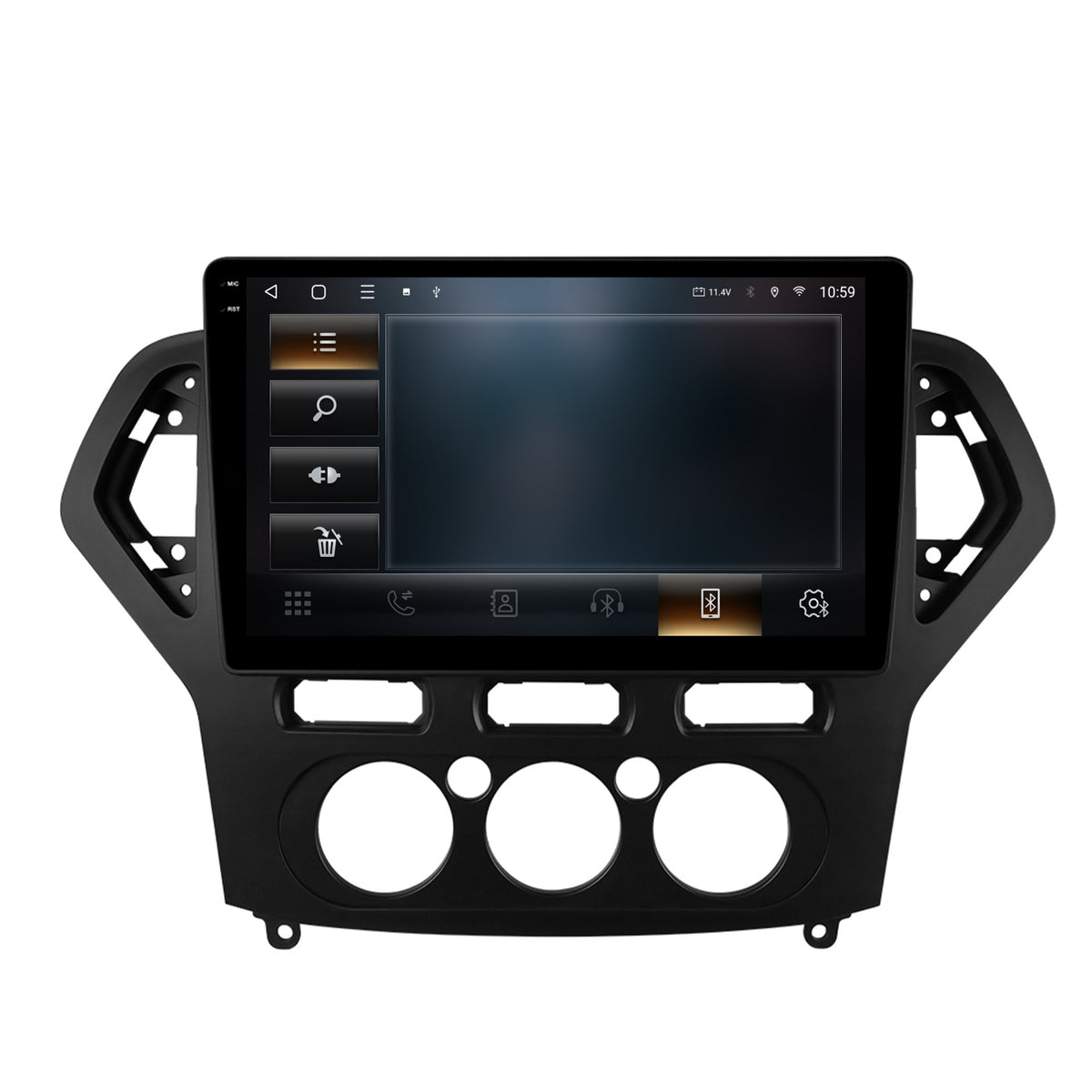 Navigatie 2K HUB64 Ford Mondeo (2007-2010) Clima Manuala, 4GB RAM, Android, Octacore, Slot Sim 4G, DSP, GPS, Wi-FI, Carplay, Android Auto, USB, Bluetooth, Waze, Touchscreen, 9.5 Inch