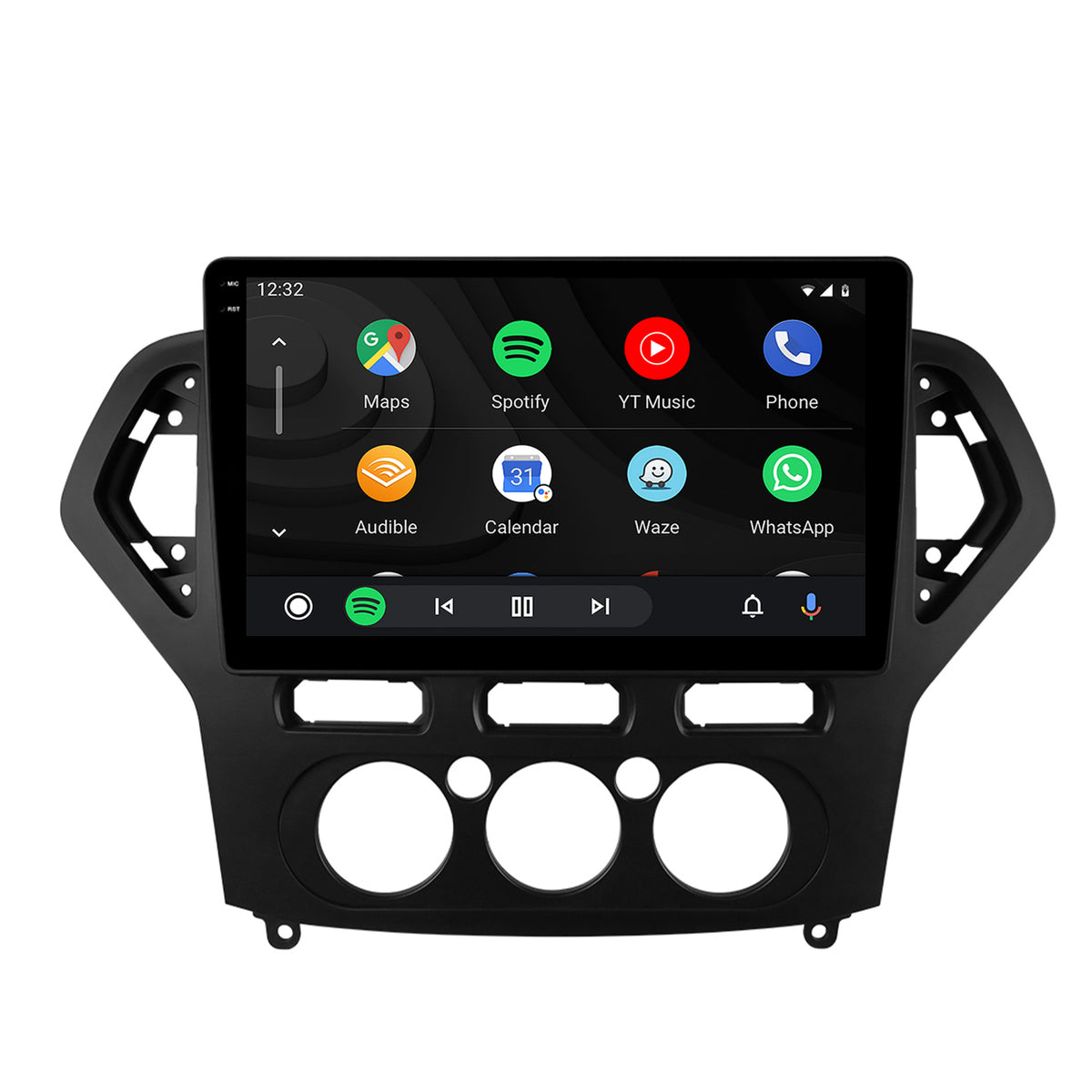 Navigatie 2K HUB64 Ford Mondeo (2007-2010) Clima Manuala, 8GB RAM, Android, Octacore, Slot Sim 4G, DSP, GPS, Wi-FI, Carplay, Android Auto, USB, Bluetooth, Waze, Touchscreen, 9.5 Inch