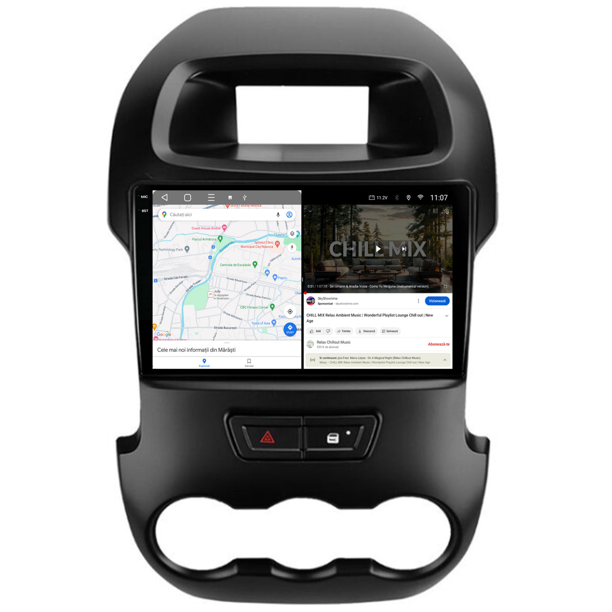 Navigatie 2K HUB64 Ford Ranger (2011-2015), 4GB RAM, Android, Octacore, Slot Sim 4G, DSP, GPS, Wi-FI, Carplay, Android Auto, USB, Bluetooth, Waze, Touchscreen, 9.5 Inch
