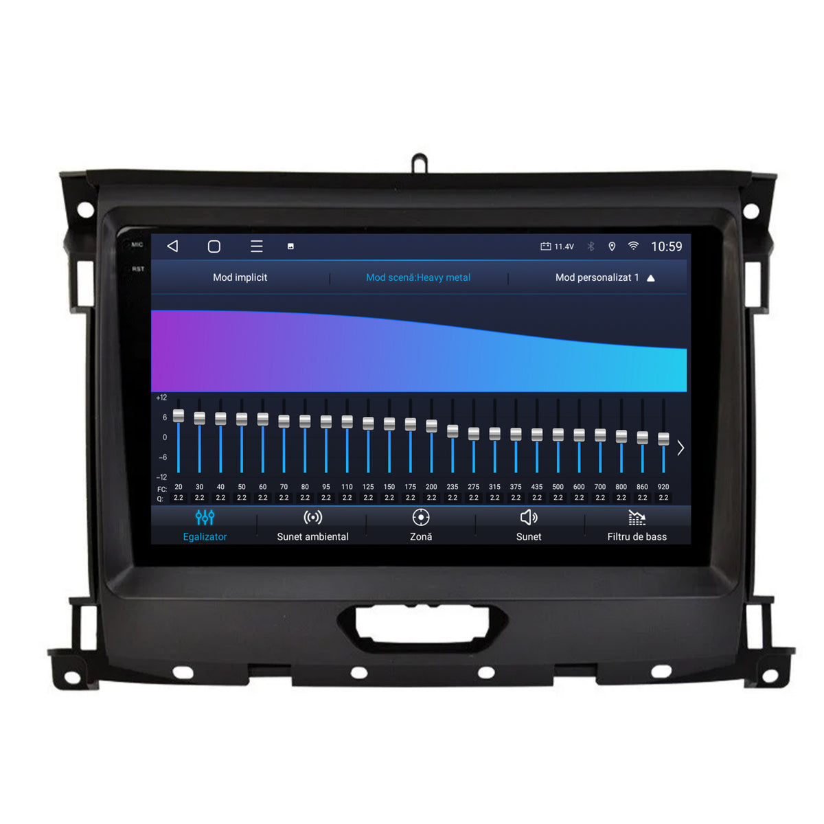 Navigatie 2K HUB64 Ford Ranger (2015-2022), 8GB RAM, Android, Octacore, Slot Sim 4G, DSP, GPS, Wi-FI, Carplay, Android Auto, USB, Bluetooth, Waze, Touchscreen, 9.5 Inch