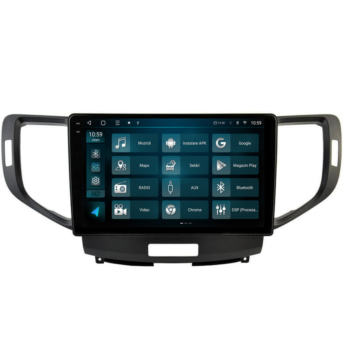 Navigatie 2K HUB64 Honda Accord VIII (2008-2012), 4GB RAM, Android, Octacore, Slot Sim 4G, DSP, GPS, Wi-FI, Carplay, Android Auto, USB, Bluetooth, Waze, Touchscreen, 9.5 Inch