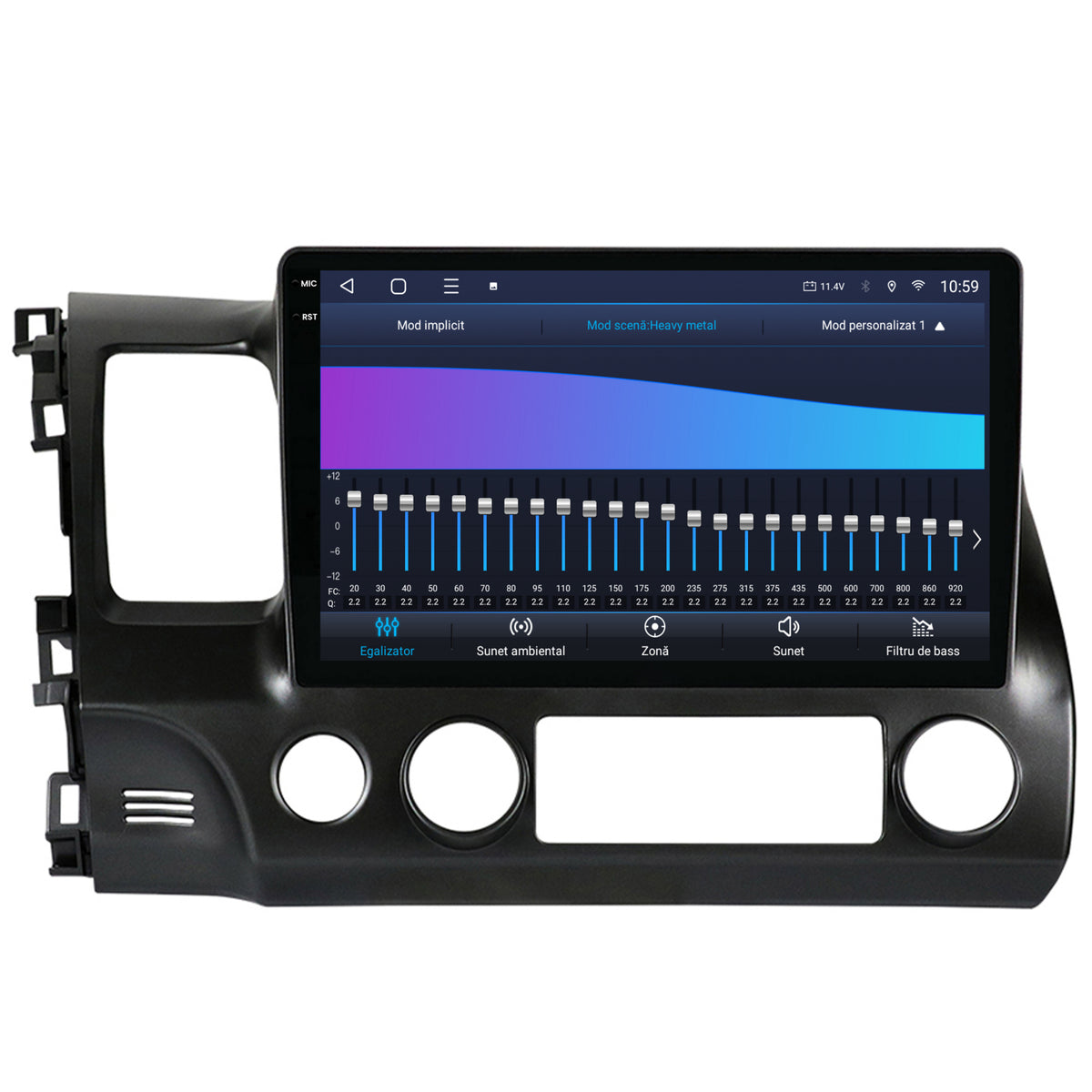 Navigatie 2K HUB64 Honda Civic (2005-2012), 4GB RAM, Android, Octacore, Slot Sim 4G, DSP, GPS, Wi-FI, Carplay, Android Auto, USB, Bluetooth, Waze, Touchscreen, 10.36 Inch